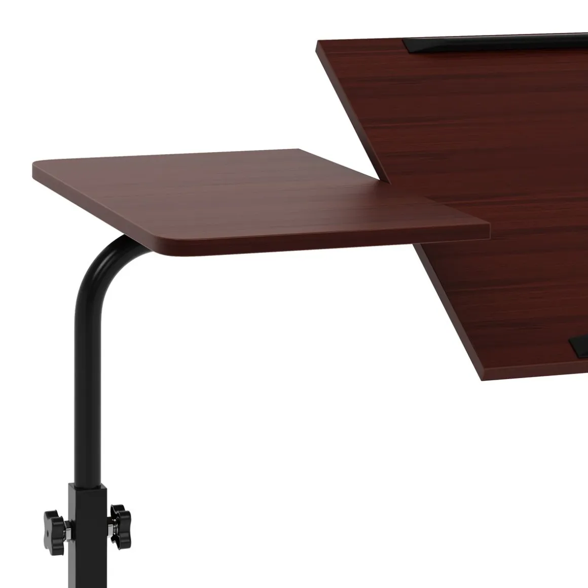 Laptoptisch MENTIS auf Rollen 80 x 50 x 75 - 110 cm braun/schwarz