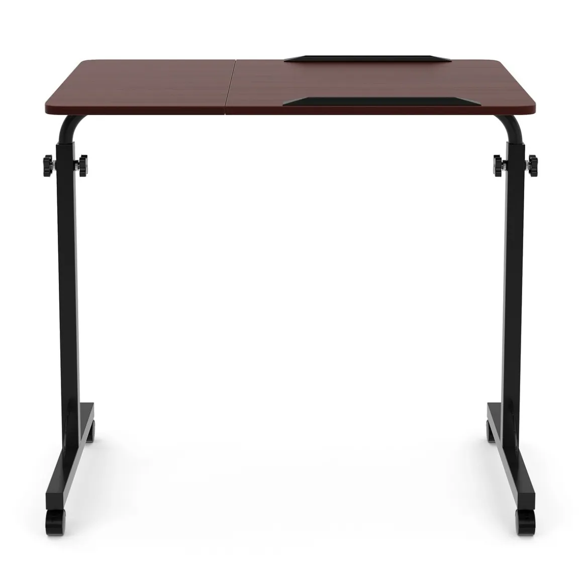 Laptoptisch MENTIS auf Rollen 80 x 50 x 75 - 110 cm braun/schwarz
