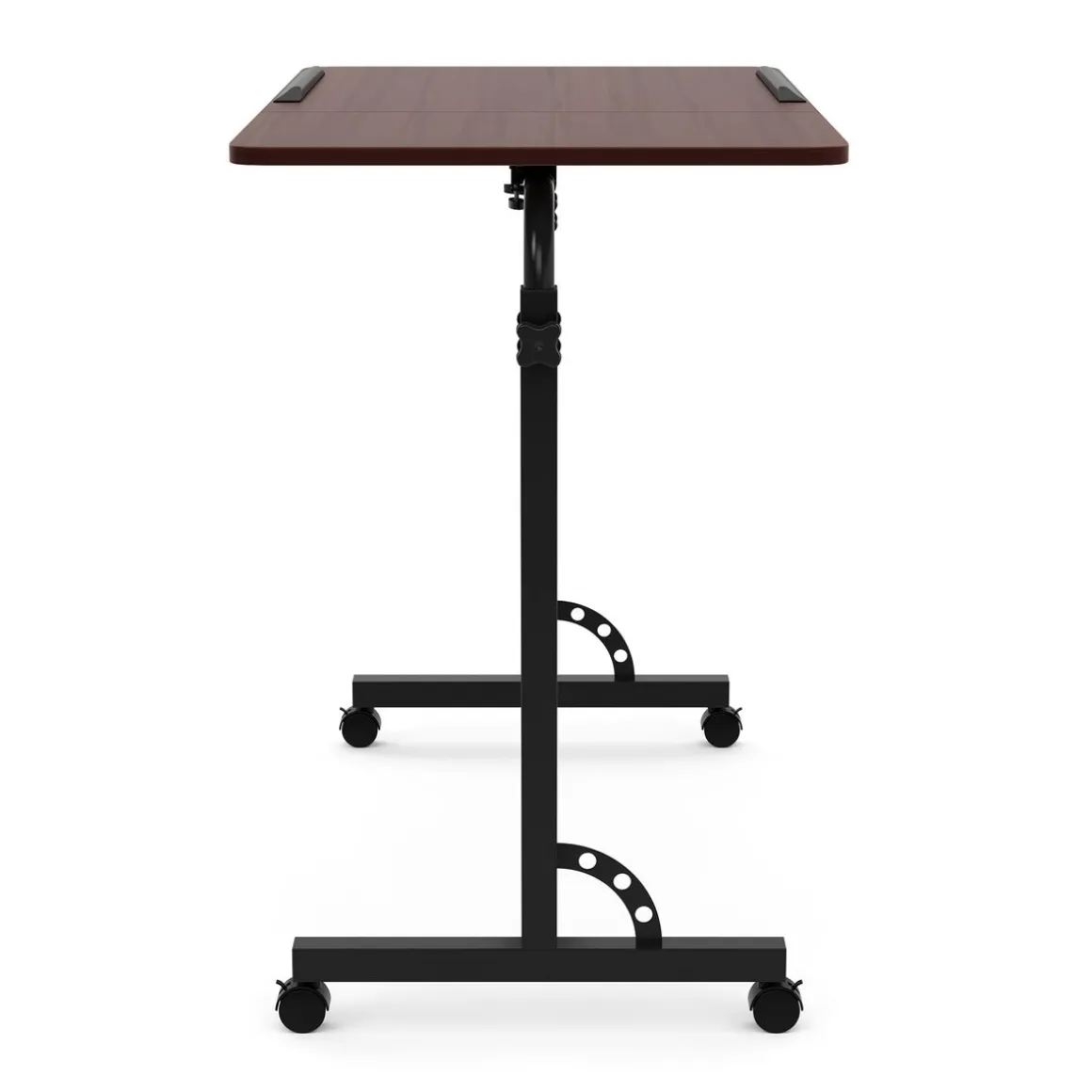 Laptoptisch MENTIS auf Rollen 80 x 50 x 75 - 110 cm braun/schwarz