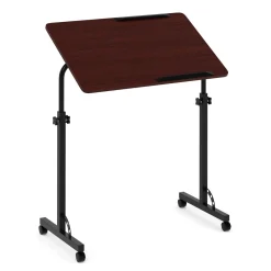 Laptoptisch MENTIS auf Rollen 80 x 50 x 75 - 110 cm braun/schwarz