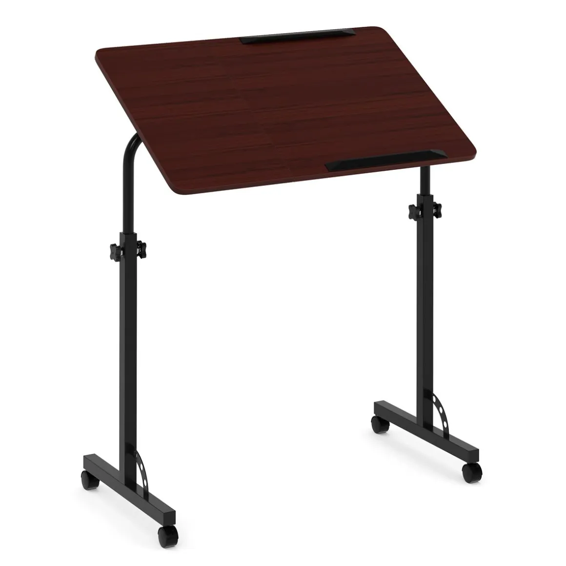 Laptoptisch MENTIS auf Rollen 80 x 50 x 75 - 110 cm braun/schwarz