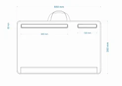 Laptoptisch multifunktional nature/grau