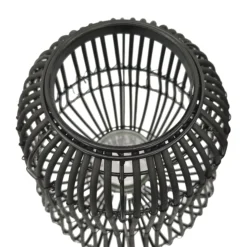 Laterne Bambus 31 x 44 cm schwarz