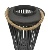 Laterne Bambus 27 x 80 cm schwarz
