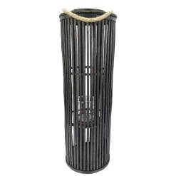 Laterne Bambus 27 x 80 cm schwarz