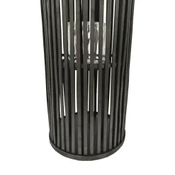 Laterne Bambus 27 x 80 cm schwarz