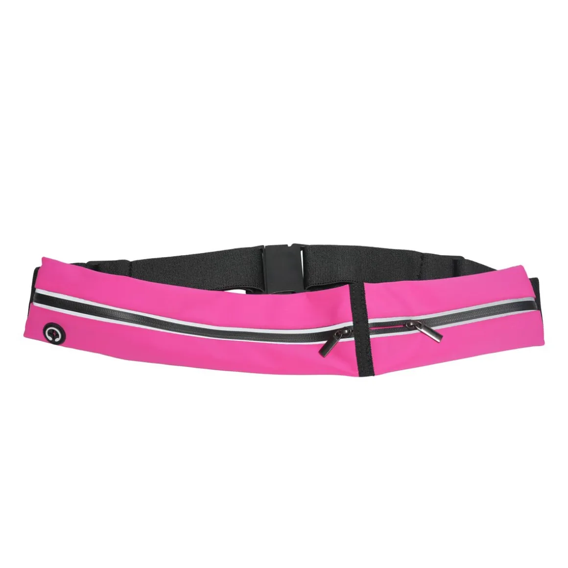 Laufgürtel 2 Fächer 65 - 121 cm pink/schwarz