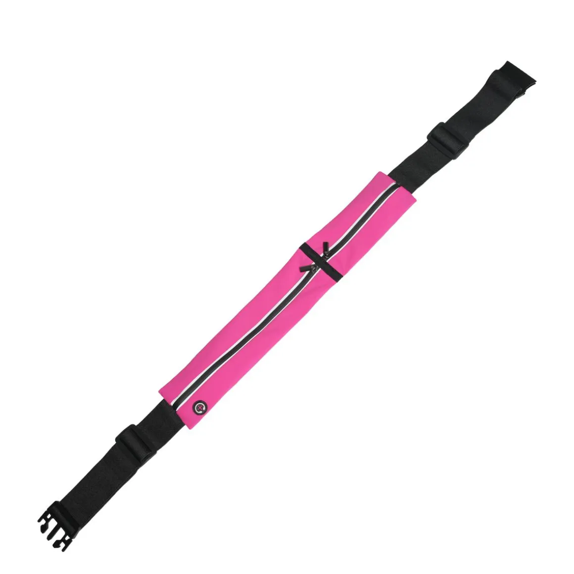Laufgürtel 2 Fächer 65 - 121 cm pink/schwarz