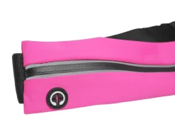 Laufgürtel 2 Fächer 65 - 121 cm pink/schwarz