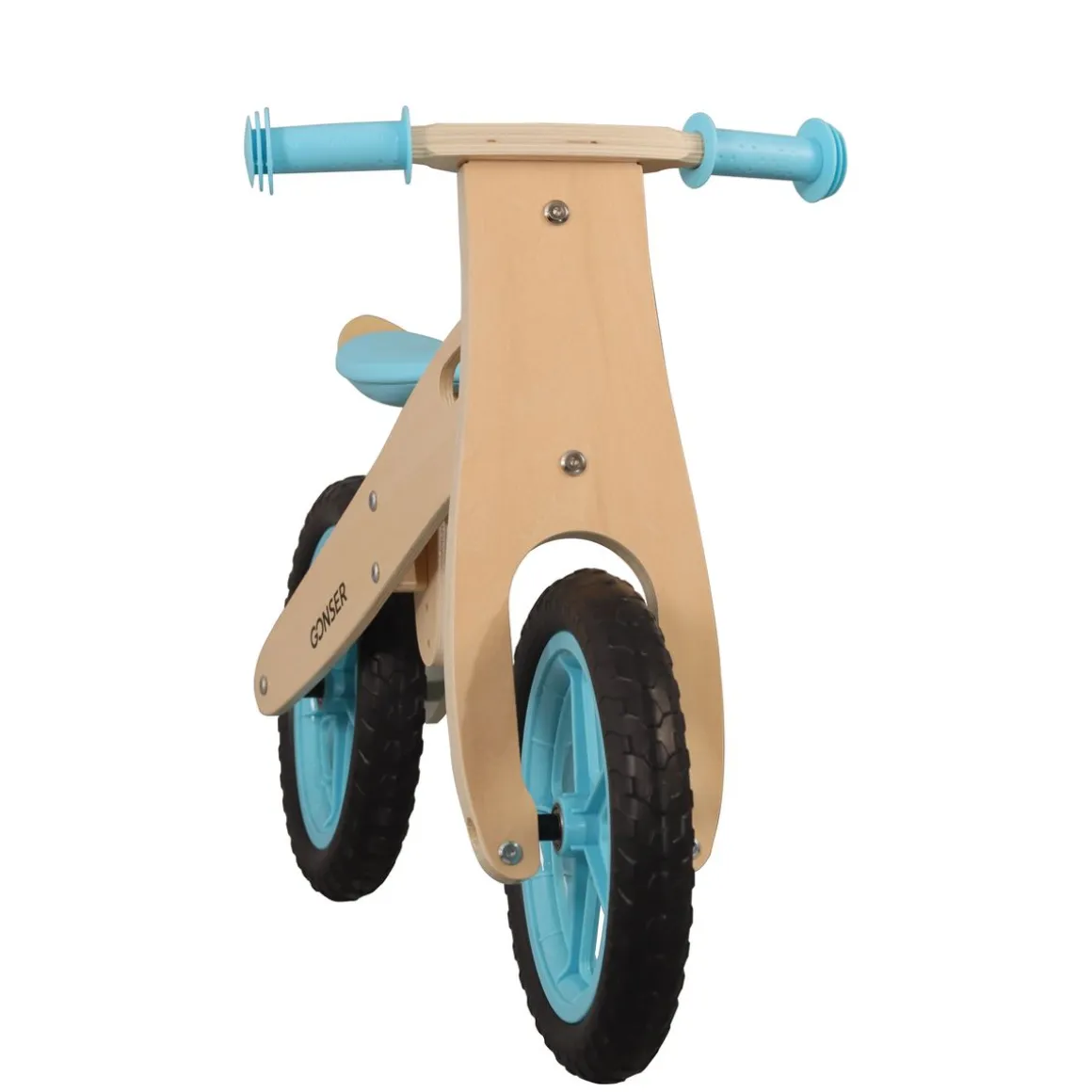 Laufrad Holz 12" blau/natur