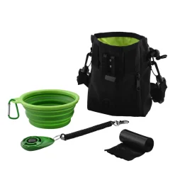 Leckerlibeutel Set für Hunde 6-teilig schwarz/grün