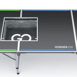 LED Beer-Pong Tisch mit Kühltasche 240 x 60 cm