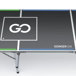 LED Beer-Pong Tisch mit Kühltasche 240 x 60 cm