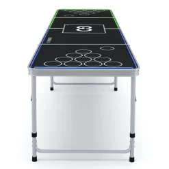LED Beer-Pong Tisch mit Kühltasche 240 x 60 cm