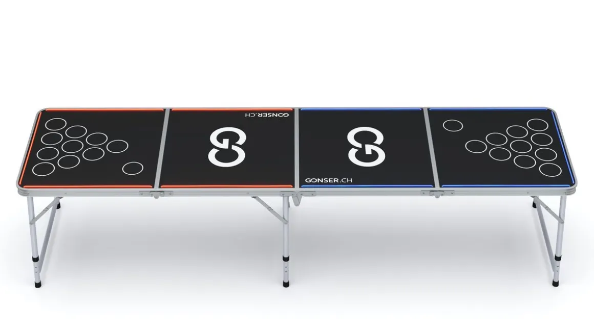 LED Beer-Pong Tisch 240 x 60 cm