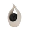 LED Brunnen 40 cm beige/schwarz