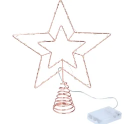 LED Christbaumspitze roségold