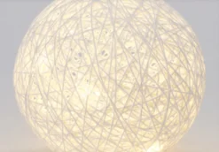 LED Deko Beleuchtung Kugel 20 cm weiss