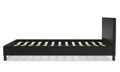 Lederbett DOZE 140 x 200 cm schwarz