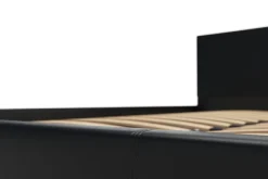 Lederbett DOZE 140 x 200 cm schwarz