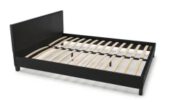 Lederbett DOZE 160 x 200 cm schwarz