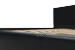 Lederbett DOZE 180 x 200 cm schwarz