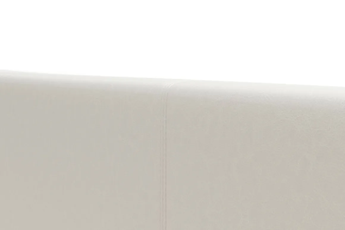 Lederbett DOZE 180 x 200 cm weiss