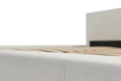 Lederbett DOZE 180 x 200 cm weiss