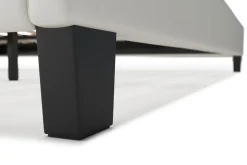 Lederbett DOZE 180 x 200 cm weiss