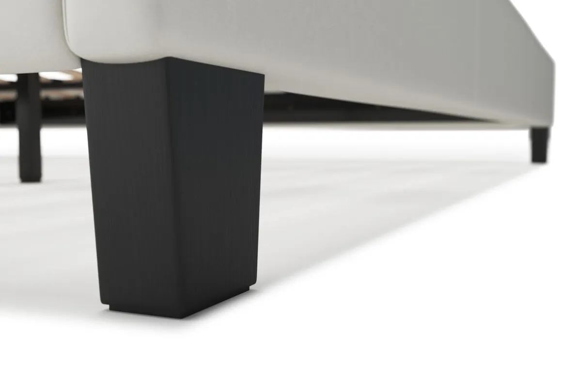 Lederbett DOZE 180 x 200 cm weiss