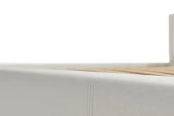 Lederbett DOZE 160 x 200 cm weiss