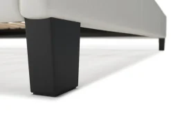 Lederbett DOZE 160 x 200 cm weiss