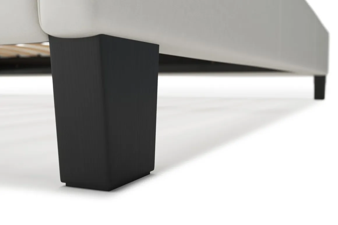 Lederbett DOZE 160 x 200 cm weiss