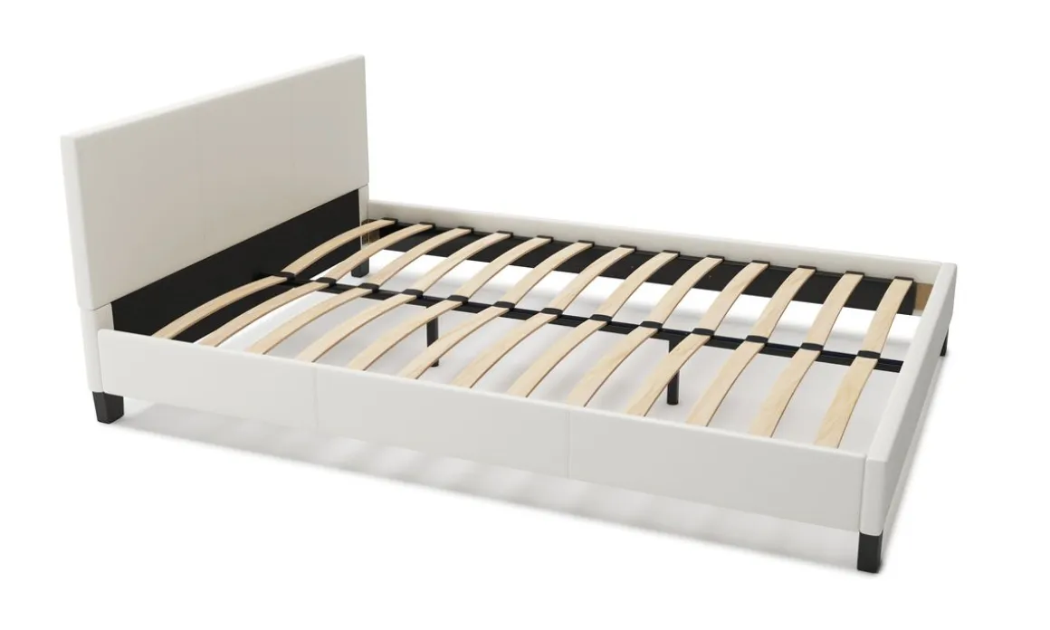 Lederbett DOZE 140 x 200 cm weiss | GONSER.CH