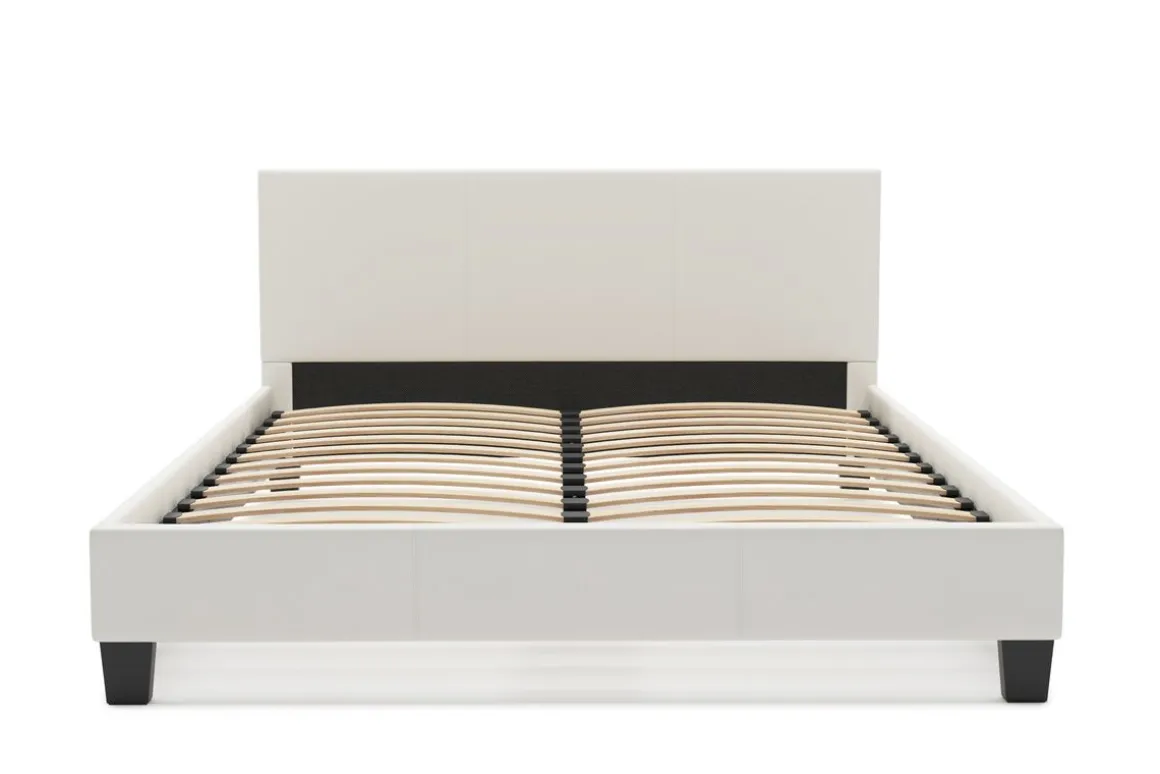 Lederbett DOZE 140 x 200 cm weiss | GONSER.CH