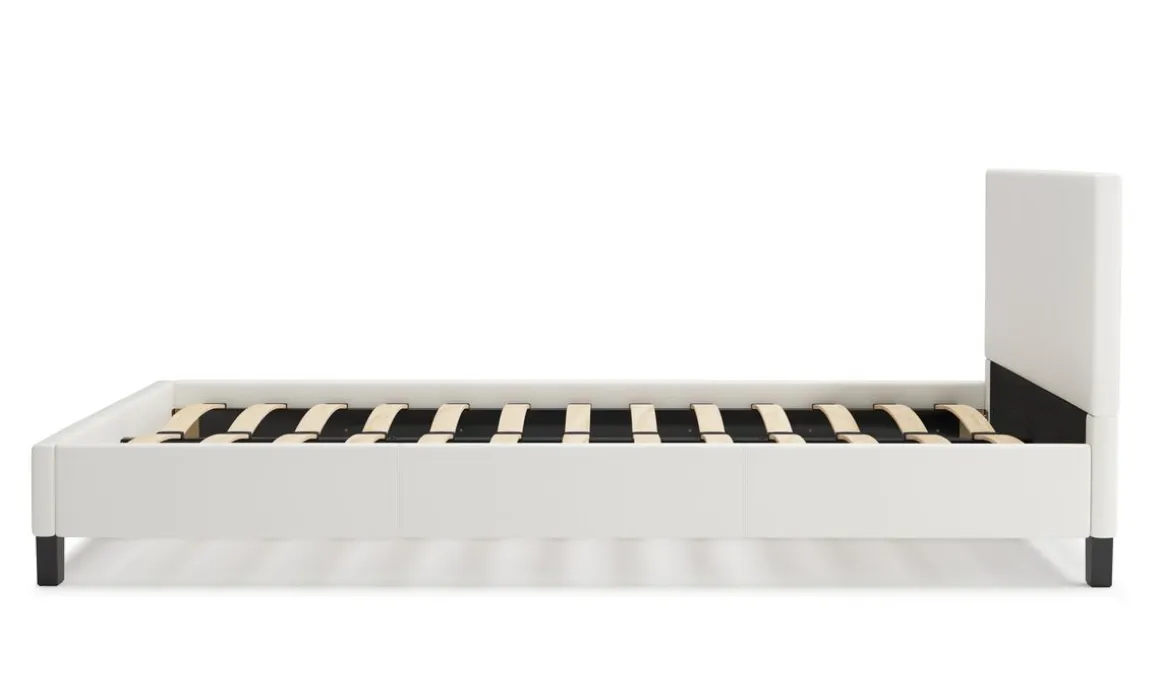 Lederbett DOZE 140 x 200 cm weiss | GONSER.CH