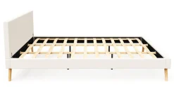 Lederbett ELVAR 180 x 200 cm weiss | GONSER.CH