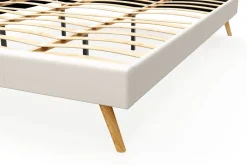 Lederbett ELVAR 180 x 200 cm weiss | GONSER.CH