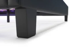 Lederbett LED DREAM 140 x 200 cm schwarz