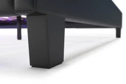 Lederbett LED DREAM 160 x 200 cm schwarz