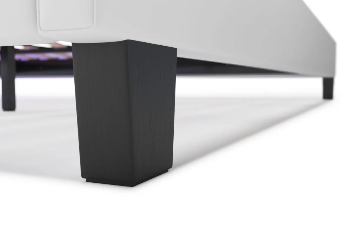 Lederbett LED DREAM 180 x 200 cm weiss