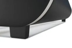 Lederbett LED SIESTA 140 x 200 cm schwarz