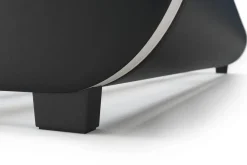 Lederbett LED SIESTA 160 x 200 cm schwarz