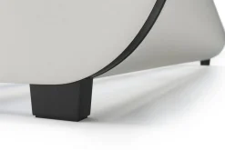 Lederbett LED SIESTA 180 x 200 cm weiss