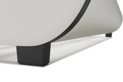 Lederbett LED SIESTA 140 x 200 cm weiss