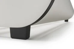 Lederbett LED SIESTA 160 x 200 cm weiss