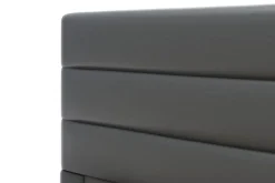 Lederbett LED STARDUST 160 x 200 cm grau