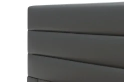 Lederbett LED STARDUST 180 x 200 cm grau