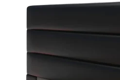 Lederbett LED STARDUST 140 x 200 cm schwarz