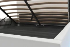 Lederbett LED STARDUST 160 x 200 cm weiss